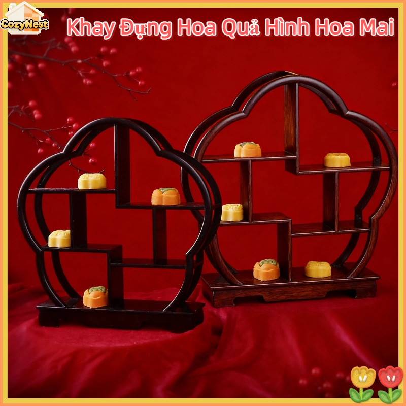 Khay Đựng Hoa Quả Hình Hoa Mai – Bày Mâm Ngũ Quả, Trang Trí Nhà Hàng, Bàn Gia Tiên Sang Trọng