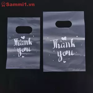 ZK 100 Chiếc Mini Cảm Ơn Bạn Nhựa Túi Quà Cưới Túi Kẹo Mua Sắm Túi Đựng VN