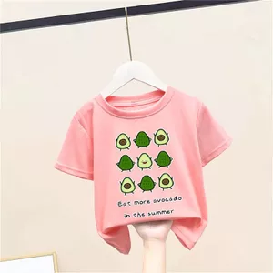 Trẻ em Bơ Đồ Họa Áo Bé Trai Bé Gái Mùa Hè Tay Ngắn Dễ Thương Áo Thường Ngày