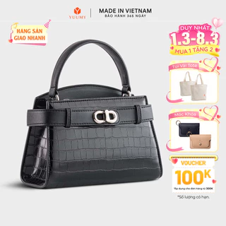 Túi Yuumy (Thời trang nữ size 19 phối khóa xoay - Túi đeo chéo da Verein YN232)