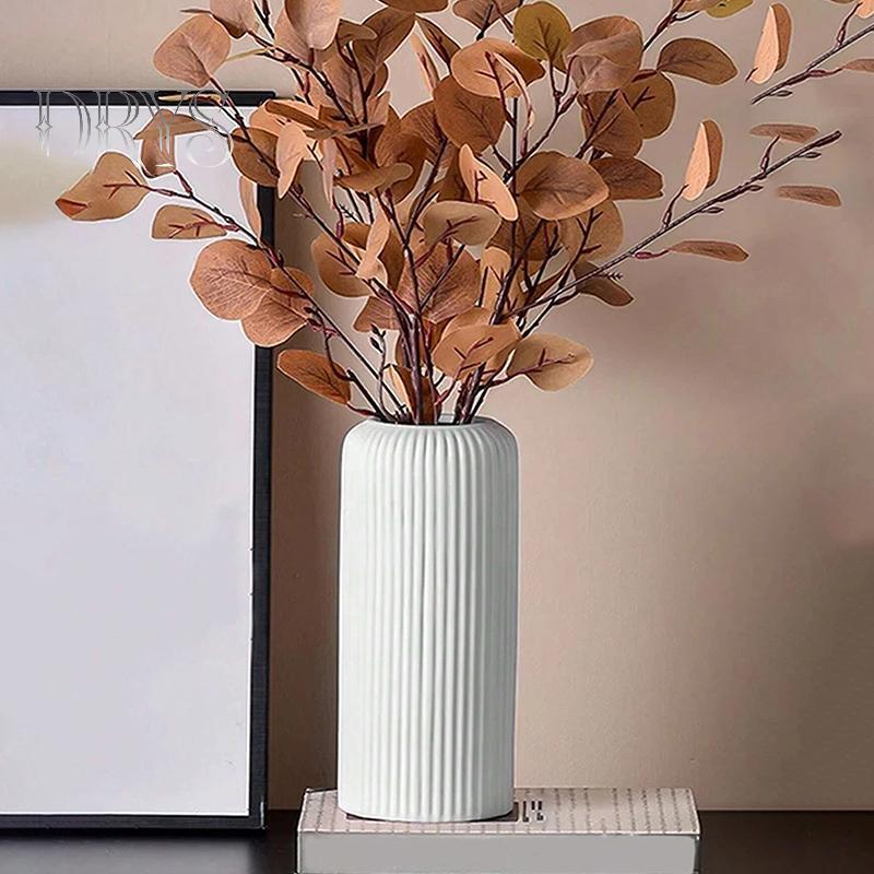 (TFT) Bình nhựa sọc giống như gốm sứ cho hoa Màn hình sắp xếp hoa trang trí Bình hoa nhỏ sáng tạo MỚI