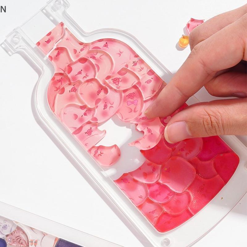 NS Acrylic Xếp Hình Dễ Thương 3D Ghép Hình Đồ Chơi Động Vật Mèo Lợn Hình Hoạt Hình Sáng Tạo Áo Cứng Lắp Ráp Chai Ngộ nghĩnh Trò Chơi Bé Gái Trẻ Em Quà Tặng NS