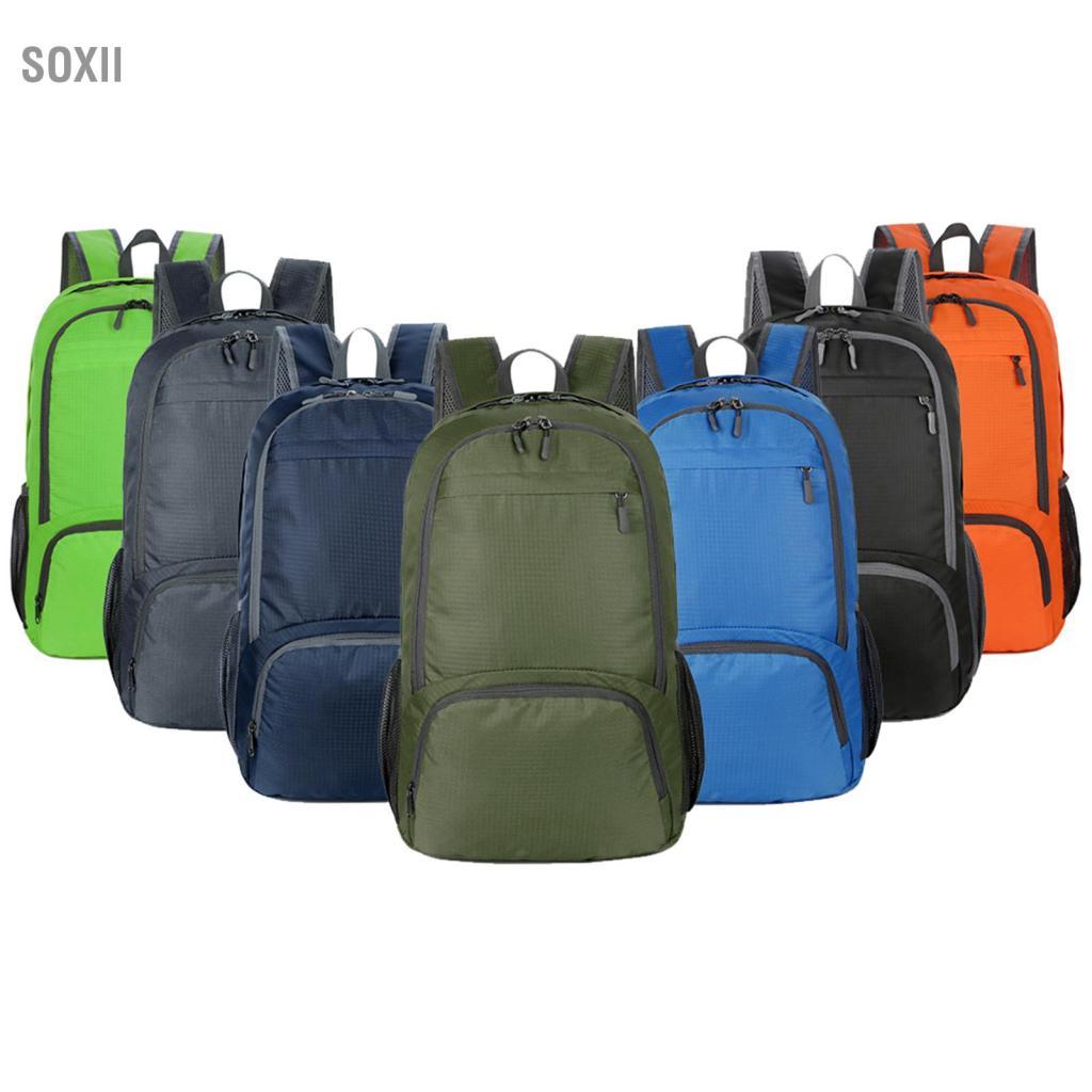 soxii Ba lô có thể gập lại nhẹ dành cho nam giới Phụ nữ không thấm nước Có thể đóng gói Du lịch Đi bộ đường dài Daypack