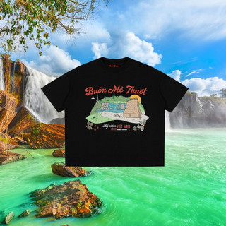 Áo Thun Du Lịch BUÔN MÊ THUỘT - Áo Oversize - Tee Cotton Tay Lỡ Unisex Nam Nữ
