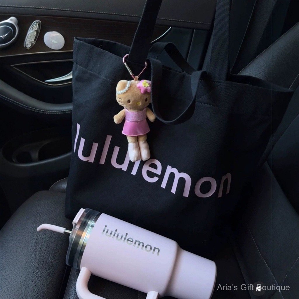 [Aria-G1] lululemon Tote Nách Túi Đeo Vai Vải Nam Nữ 17L Chữ Di Động Canvas Dung Tích Lớn