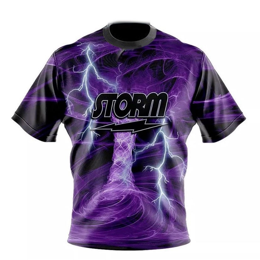 Áo Biểu Diển Bowling Storm DS Mới - Màu Tím, Thiết Kế In 3D, Thoáng Khí Dành Cho Nam