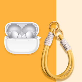 Ốp Silicon Mềm Chống Sốc Cho Xiaomi Redmi Buds 8 Pro, Vỏ Bảo Vệ Da Có Dây Nylon, Có Thể Giặt