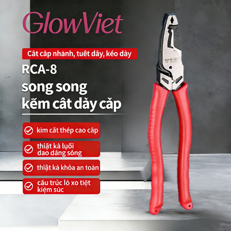 Kìm 9 Inch, Kìm Cắt Thép Cao Cấp, Kìm Cắt Sắt Siêu Khỏe Cắt đứt Mọi Loại Thép, Cắt Cáp Nhanh, Cho Bu Lông Gỉ