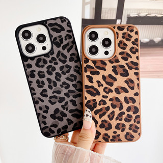 Ốp điện thoại doanh nhân in họa tiết da báo thời trang cao cấp cho iPhone 17 16 15 14 13 12 11 Pro Max Air Cover