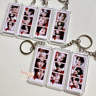 [BISA CUSTOM] Gantungan Kunci Photostrip  Member Foto Strip Keychain Keyring Akrilik Ganci - Jungwon, A