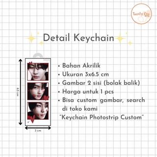 [BISA CUSTOM] Gantungan Kunci Photostrip  Member Foto Strip Keychain Keyring Akrilik Ganci - Jungwon, A