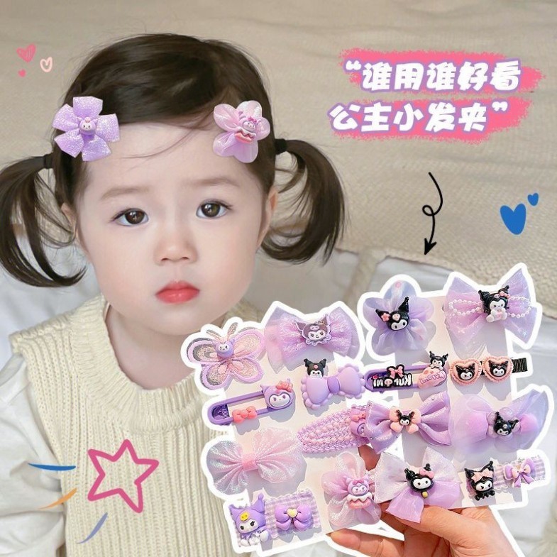 Set 8 Kẹp Tóc Kurumi Hót Hít Hè 2024🍀FREESHIP🍀Kẹp Tóc Cho Bé 8 Cái Phong Cách Hàn Quốc Dễ Thương