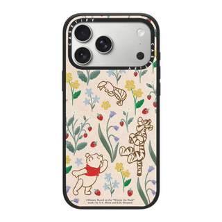 CASECASE X Pooh Thêu Họa Tiết Hoa Ốp Lưng Máy Ảnh Màu Trắng Vòng Phiên Bản Mờ Đen Cứng Hút Từ Tính Tác Động Dành Cho Apple IPhone 13 14 15 16 17 Pro Max Air Plus Có Hộp