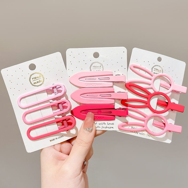 Kẹp tóc lợn hồng dễ thương, sét 19 sản phẩm chi tiết nhẹ nhàng xinh xắn kèm túi zip T2