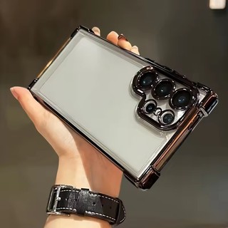 [JLK] Ốp Điện Thoại Trong Suốt Sang Trọng Cho Samsung Galaxy S26 S25 S24 Ultra Plus S26Ultra Ốp Lưng Mạ Ốp Lưng Chống Sốc Trong Suốt