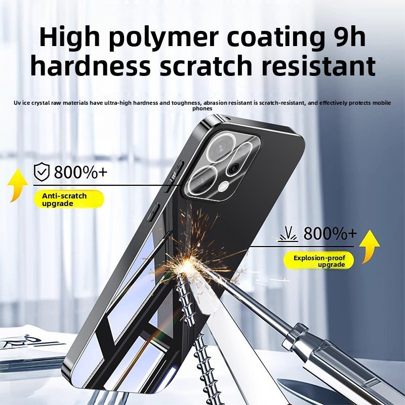 Ốp Lưng YYN Cho OPPO Reno 14 Pro 5G Reno14 Vỏ Có Ống Kính Mạ Điện Bề Mặt Bóng Vỏ Điện Thoại Chống Sốc Vỏ Cứng