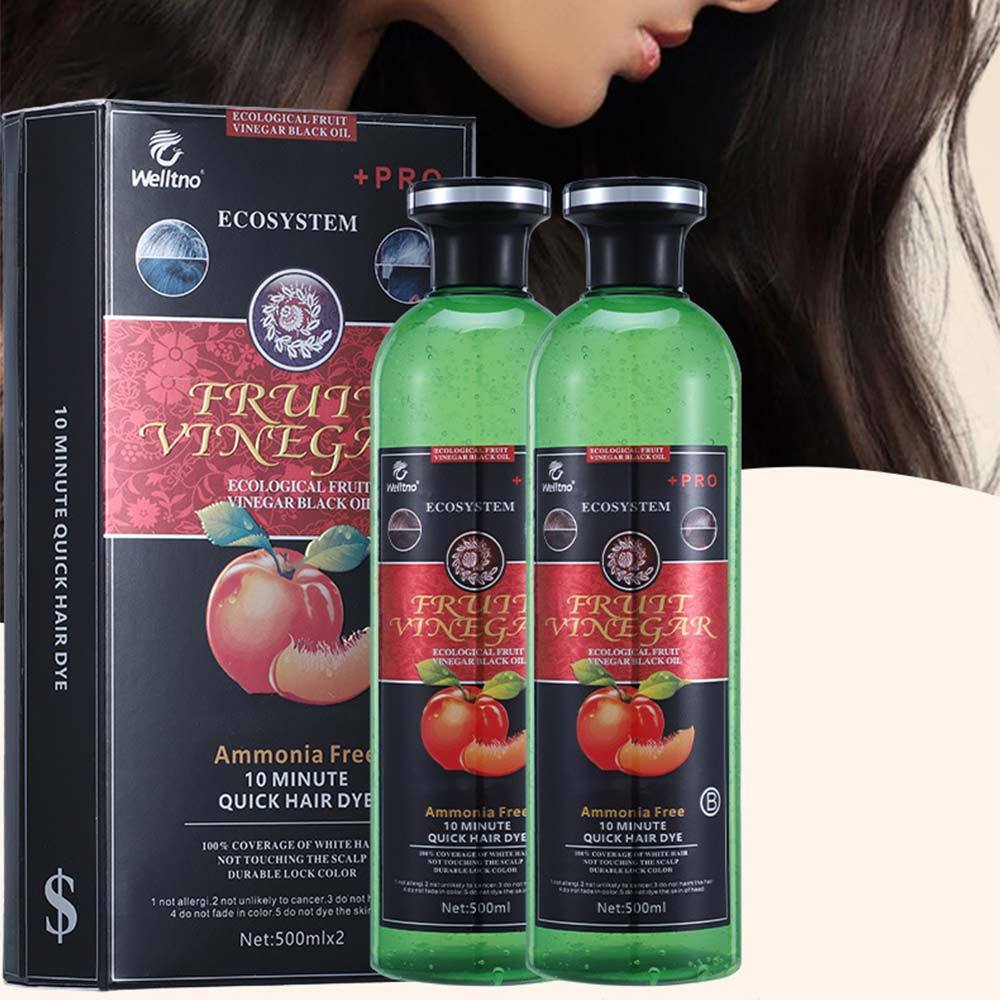 Fruit Vinegar Gel Pewarna Rambut Hair Dye Gel Color Natural Black Hair Color 500ml