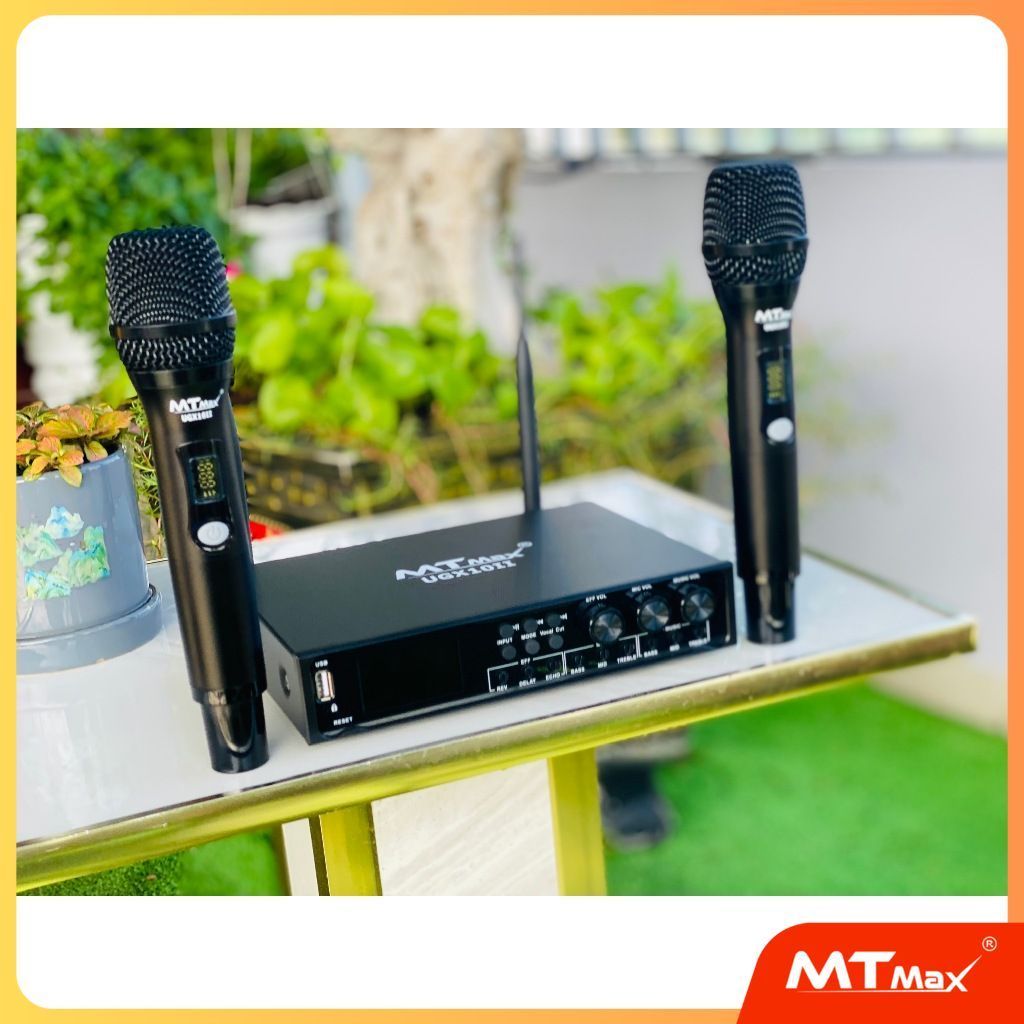 Micro Đầu Thu Nhỏ Chính Hãng MTMAX UGX10II  DSP Sóng UHF Chỉnh Echo,tone,volume...