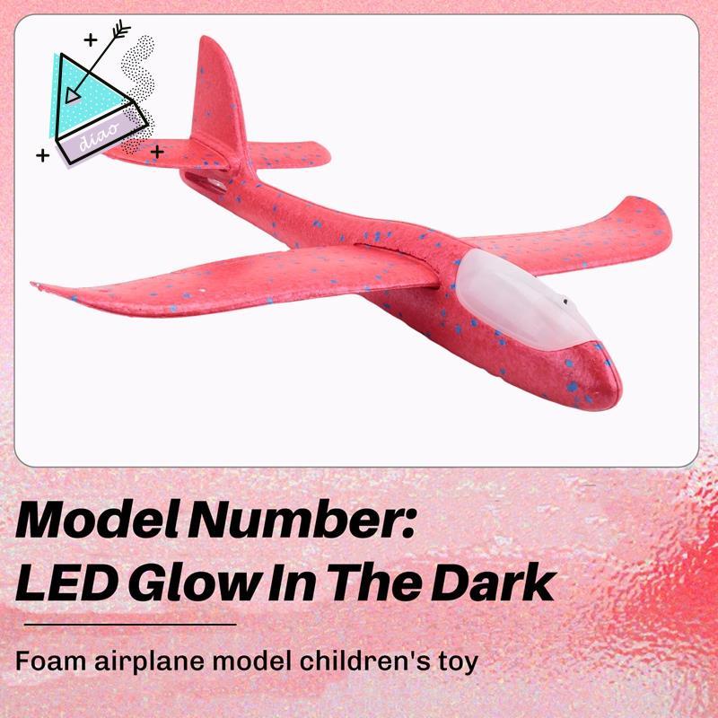 48Cm Ném Tay Chiếu Sáng Bay Glider Máy Bay Phát Sáng Trong Bóng Tối Đồ Chơi Bọt Máy Bay Mô Hình Led Flash Trò Chơi Đồ Chơi Cho Trẻ Em- Đỏ