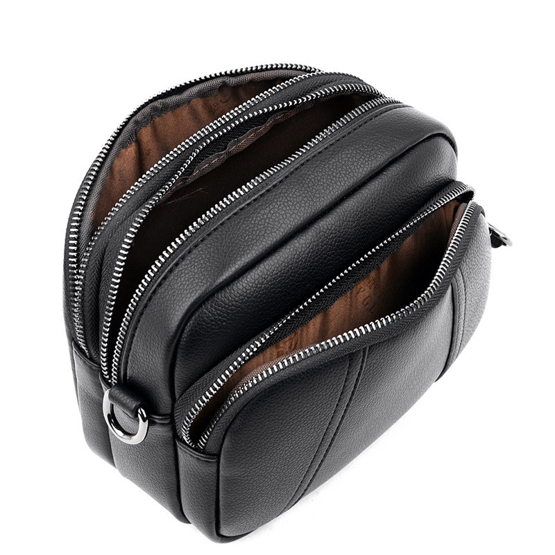 Authentic mini phone crossbody, 3-layer small round bag, Korean-style women's shoulder bag