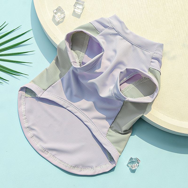 Mùa Hè Thoáng Mát Quần Áo Chó Mèo Chó Quần Áo Chống Côn Trùng Mùa Hè Phải Có Kem Chống Nắng Ice Silk Họa Tiết
