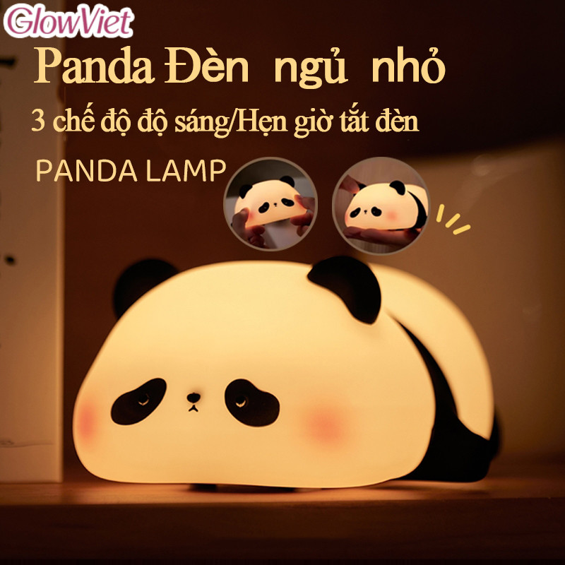 PANDA Đèn ngủ,PhĐiều chỉnh độ sáng,im hoạt hình dễ thương phòng nhỏ ánh sáng ban đêm,Sạc USB Tiện Lợi