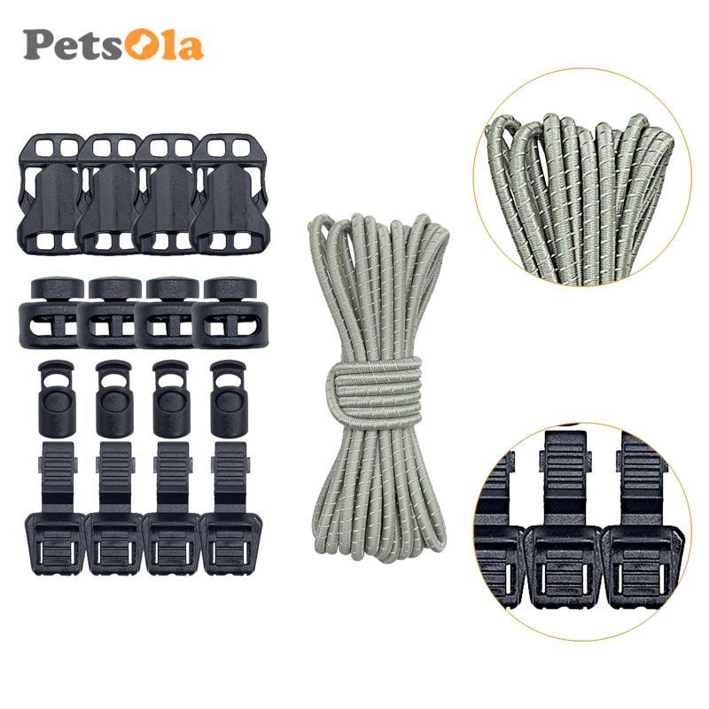 Dây đàn hồi Nylon phản quang Khóa dây co giãn nặng cho ba lô Cắm trại chống nước Leo núi Thiết bị ngoài trời DIY