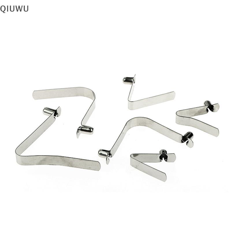 QIUWU 10 Cái Bule lò xo hình chữ V 6mm Tấm thép Bule lò xo dọc Tấm lò xo định vị hình chữ V.