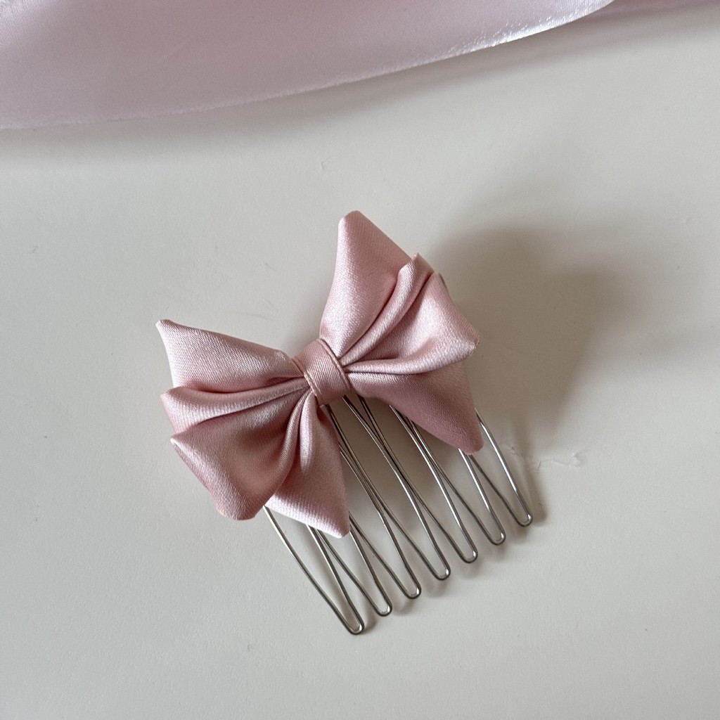 Kẹp Tóc Satin Nơ Hàn Quốc Cho Nữ