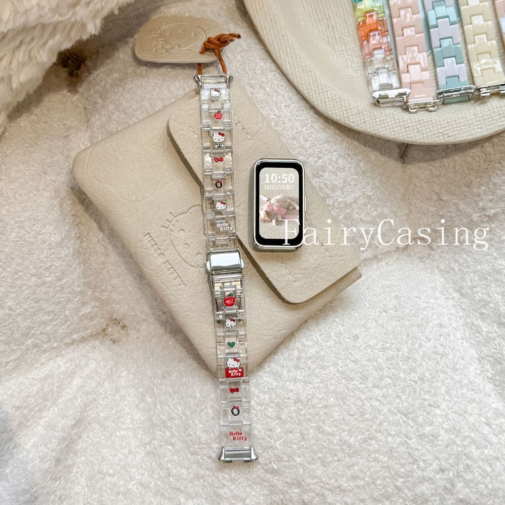 Ins Nhựa Trong Suốt Cho Huawei Band 11 Pro 10 9 8 6 7 Dây Đeo Huawei Watch Fit 3 4 Vòng Tay Nhẹ Dây Đeo Tay Phụ Kiện