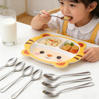 1 / 3 / 6 Thìa Ăn Bằng Thép Không Gỉ Bền Đẹp - Thìa Canh Tay Cầm Dài Dày Bộ Đồ Ăn Nhà Bếp