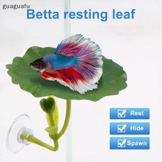 [guaguafu] 1 Võng Lá Xanh Cho Cá Betta Trang Trí An Toàn Cho Bể Cá Giảm Căng Thẳng Có Cốc Hút Cho Bể Cá Cây Giả Trang Trí VN