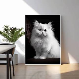 Đen Trắng Chó Mèo Poster Pháp Bulldog Dachshund Chân Dung Canvas Nghệ Thuật Chống Thấm Nước Không Khung Trang Trí Nhà
