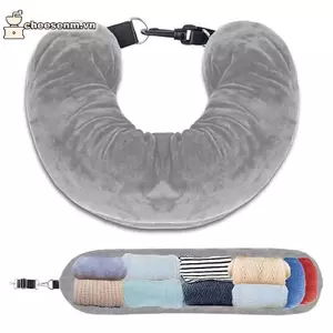 Cheenm Lấp Đầy Du Lịch Ne Gối Túi Bảo Quản Có Thể Mang Theo Đệm Máy Bay Du Lịch Ne Gối Tự Đổ Gối Du Lịch Di Động VN