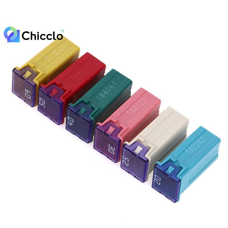 [chiccloset0] Cầu chì vuông Mini 32V 20A 25A 30A 40A 50A60A Cầu chì ô tô có hộp nhựa Đẹp