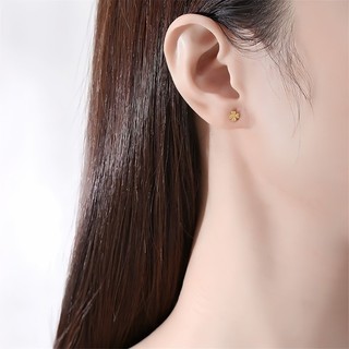 Bông tai lá cỏ ba lá mờ - thời trang tinh tế dành cho nữ và bé gái