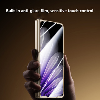 Ốp điện thoại trong suốt mạ điện cho OPPO Find N6 FindN6 5G 360 ° Vỏ bảo vệ bản lề lò xo từ tính xoay với màng kính cường lực