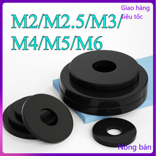 vòng đệm nhựa phẳng Long đền nhựa Đen các cỡ M2 / M2.5 / M3 / M4 / M5 / M6 【 JYD-ZZ-Z】