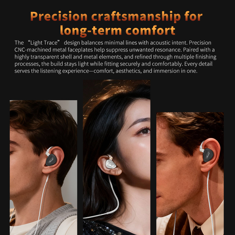 Màn hình trong tai GK-Streak Hi-Fi KUN Dynamic + Micro Planar Tai nghe điều khiển kép với cáp 2 chân GK-KUNTEN được nâng cấp