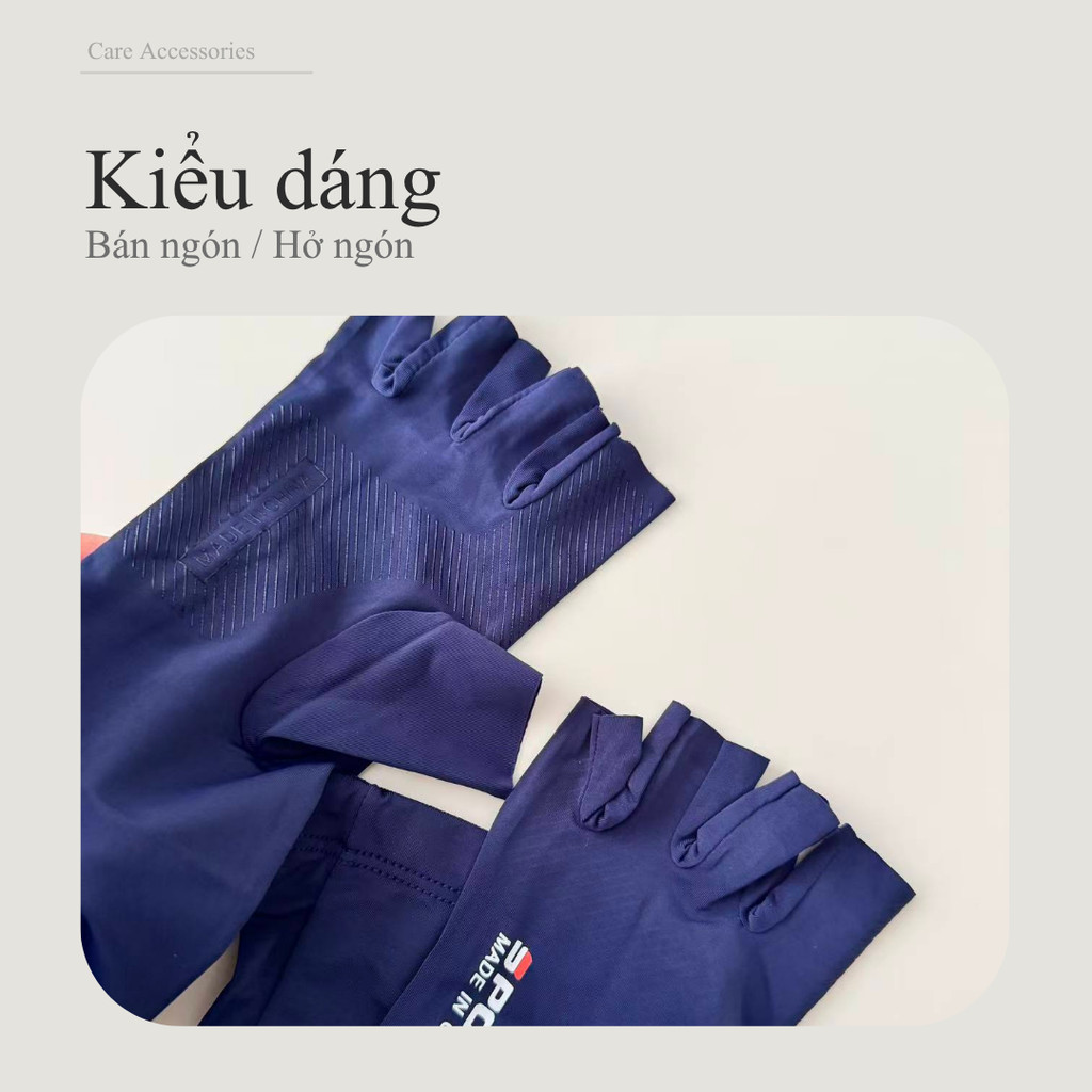 LENSSCAPE-Bao tay chống nắng vải ice silk – UPF50+, chống tia UV, chất liệu mát mịn, thoáng khí