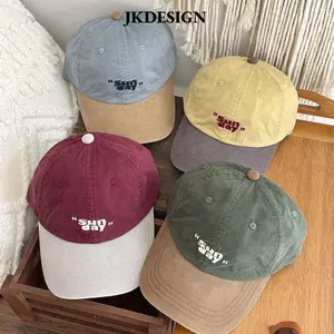 Mũ thể thao cổ điển ngoài trời JKDESIGN, phong cách Hàn Quốc, màu sắc đối lập thời thượng