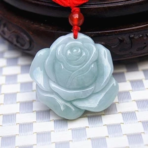 Mặt dây chuyền và vòng cổ nữ từ ngọc hoa hồng tươi, thiết kế thời trang
