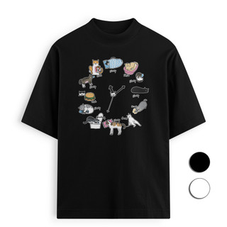 Áo Thun Local Brand FANTASTEE MỘT NGÀY CỦA MÈO Cotton 100% 250gsm Form Oversize, Hoàn Thiện Cao Cấp