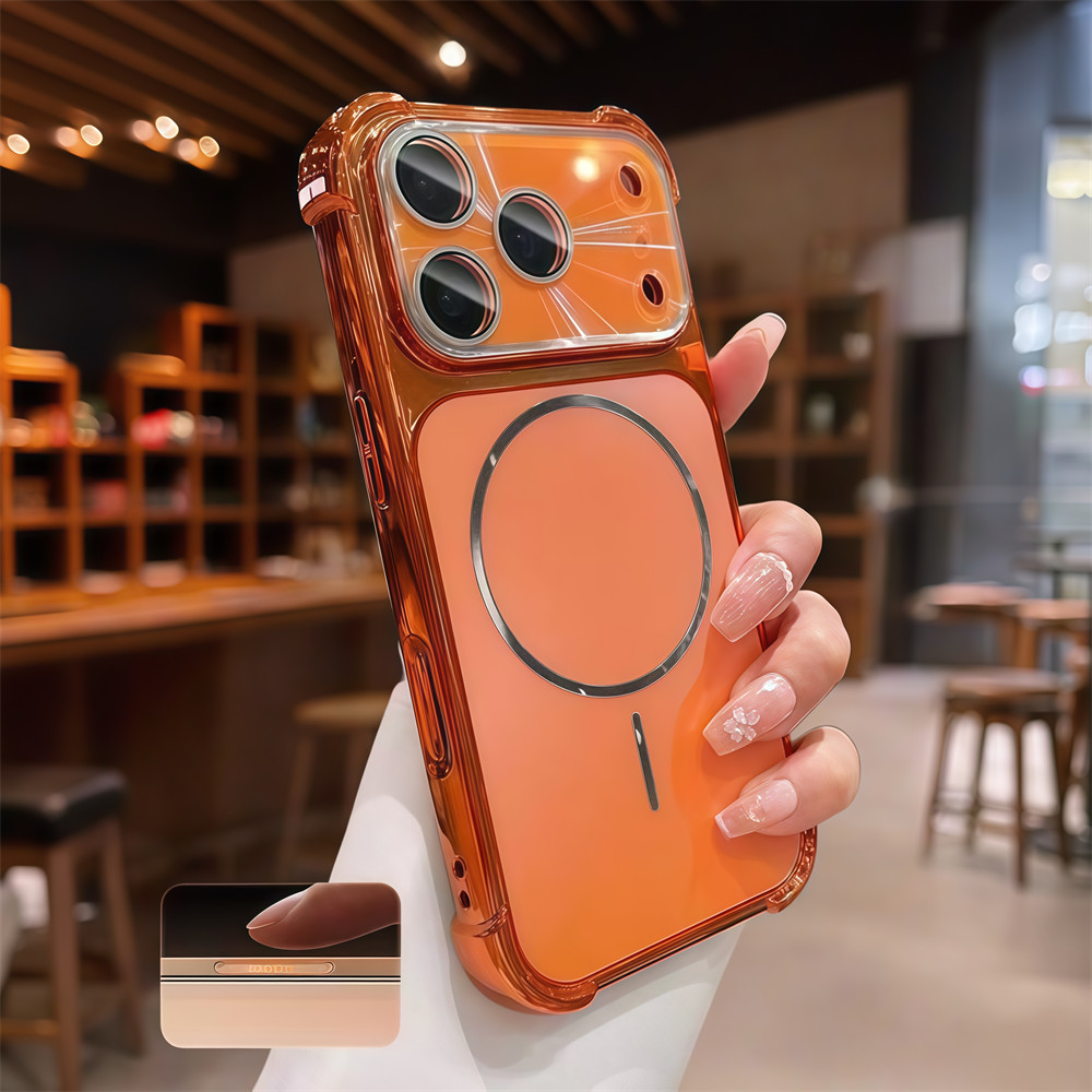 Ốp điện thoại từ tính chống rơi chất lượng cao cho IPhone 17 Pro Max 13 14 15 16 pro max Vỏ bảo vệ điện thoại màu chống rơi Vỏ silicon mềm Ốp lưng trong suốt