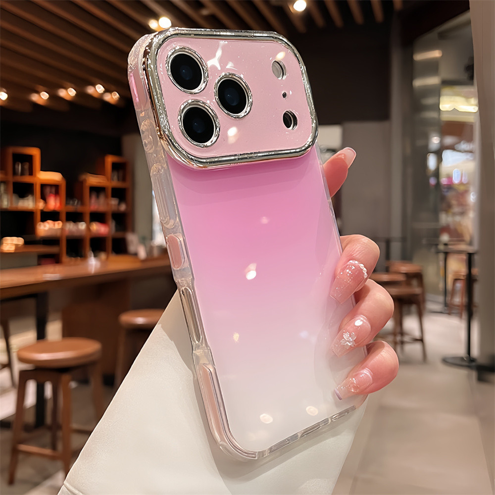 Ốp điện thoại lấp lánh gradient màu cho IPhone 17 Pro Max 13 14 15 16 pro max Vỏ bảo vệ điện thoại màu chống rơi Vỏ silicon mềm Ốp lưng trong suốt