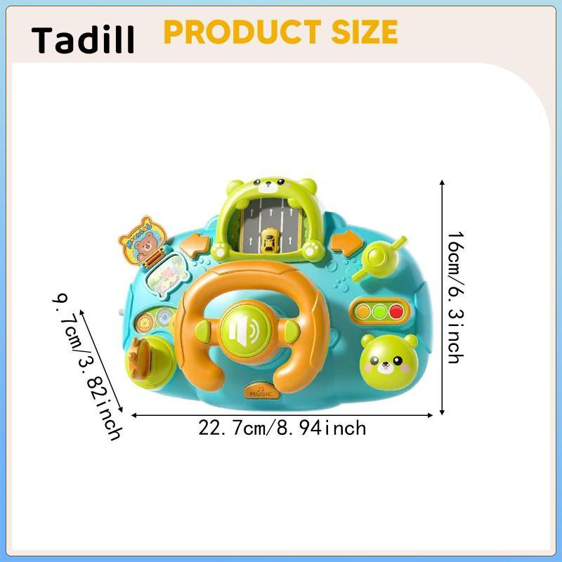 Tadill Mô Phỏng Vô Lăng Xe Trẻ Em Giả Vờ Chơi Lái Xe Đồ Chơi Âm Nhạc Trình Điều Khiển Giọng Nói Huấn Luyện Giáo Dục Chất Liệu PP Thích Hợp Cho Trẻ Em Xe Đẩy Gia Đình