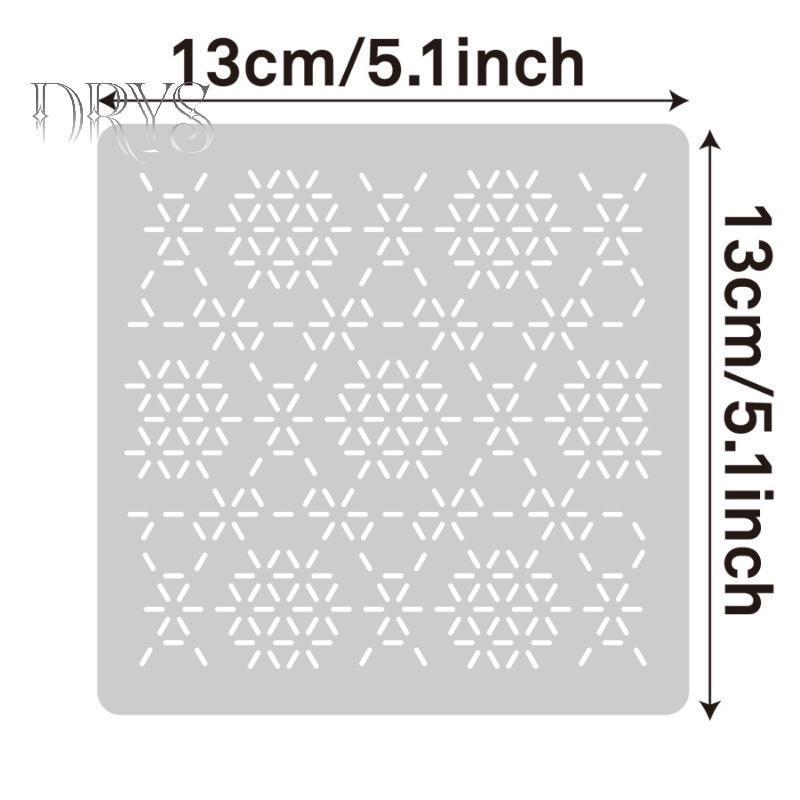 (TFT) 9 / 32 Cái Bản Mẫu Thêu Sashiko DIY Hình Học Chắp Vá stencil Có Thể Tái Sử Dụng PET stencil Handmade Thêu Thủ Công Dụng Cụ Thủ Công MỚI