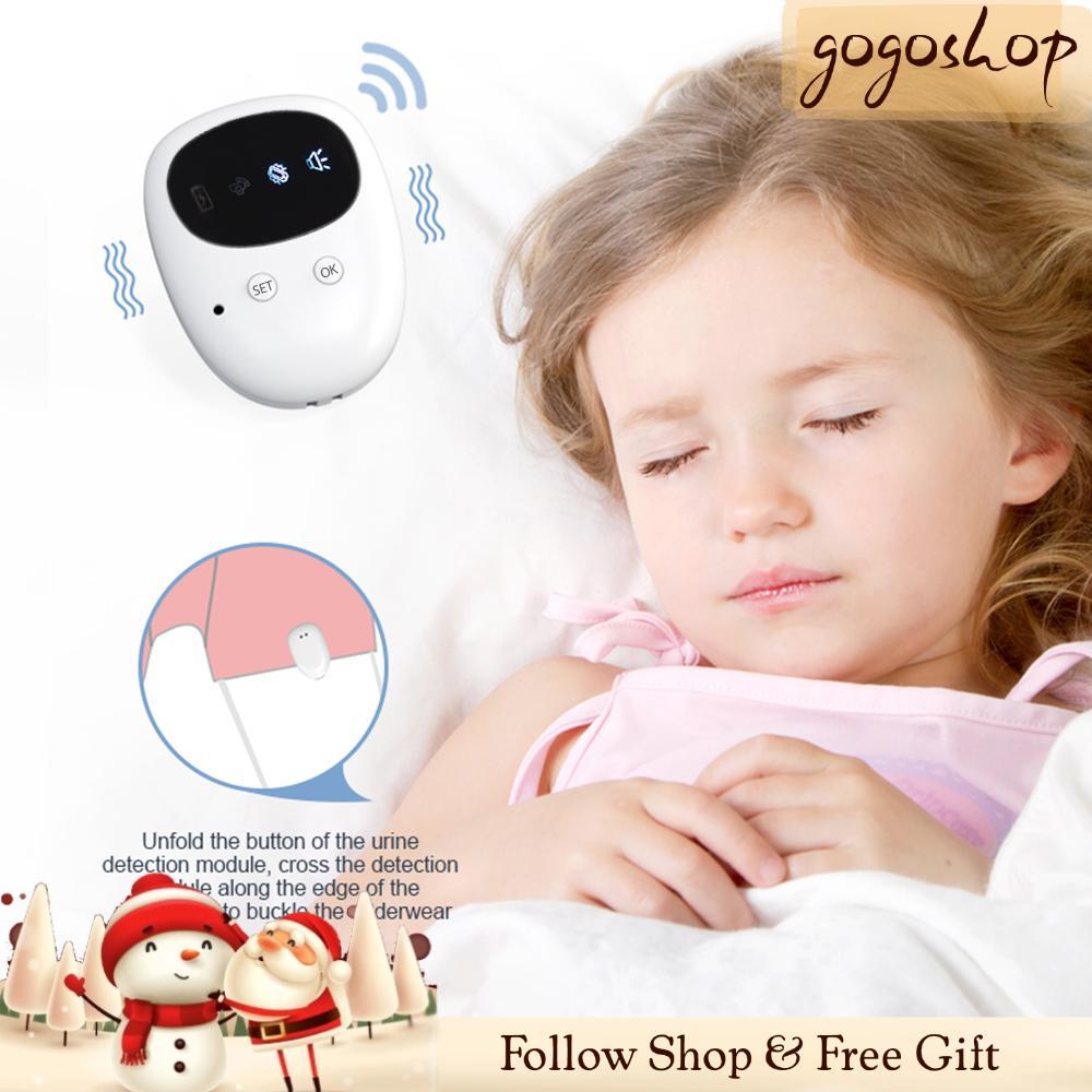 Gogoshopp Chuông báo đái dầm không dây có đầu thu & bộ phát kẹp cho bé trai Grils Trẻ em tập ngồi bô Chăm sóc người cao tuổi 10-20M Phạm vi hiệu quả Âm thanh rung nhắc nhở Hộp sạc pin tích hợp