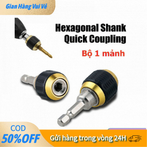 【24H】Đầu Chuyển Đổi Mũi Khoan Lục Giác 60mm 1/4 Inch, Chất Liệu Thép Không Gỉ, Dùng Được Cho Mọi Máy Khoan, Độ Bền Cao,