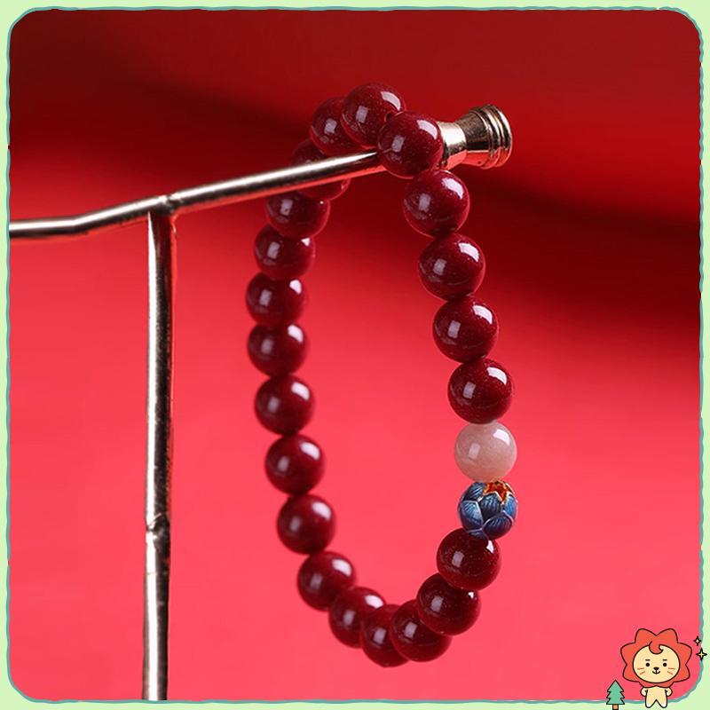 [Jielus] Cinnabar Pixiu Vòng tay Thiết kế cổ điển Hạt Lắc tay Quà tặng Nam Nữ Bùa hộ mệnh Trang sức tự nhiên Quà tặng quyến rũ Vòng tay chạm khắc